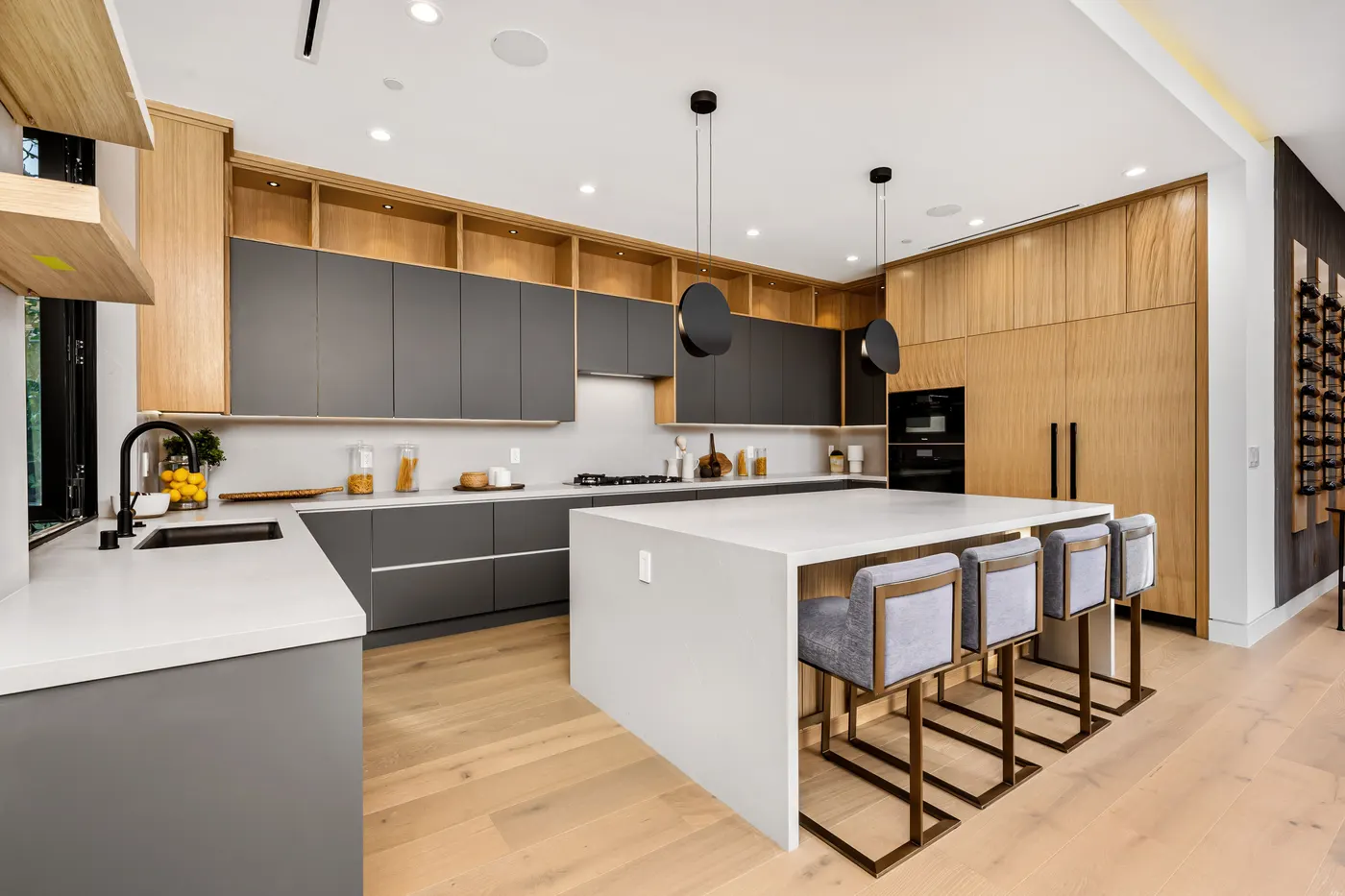 Stylish modern kitchen styled for short-form social media content
