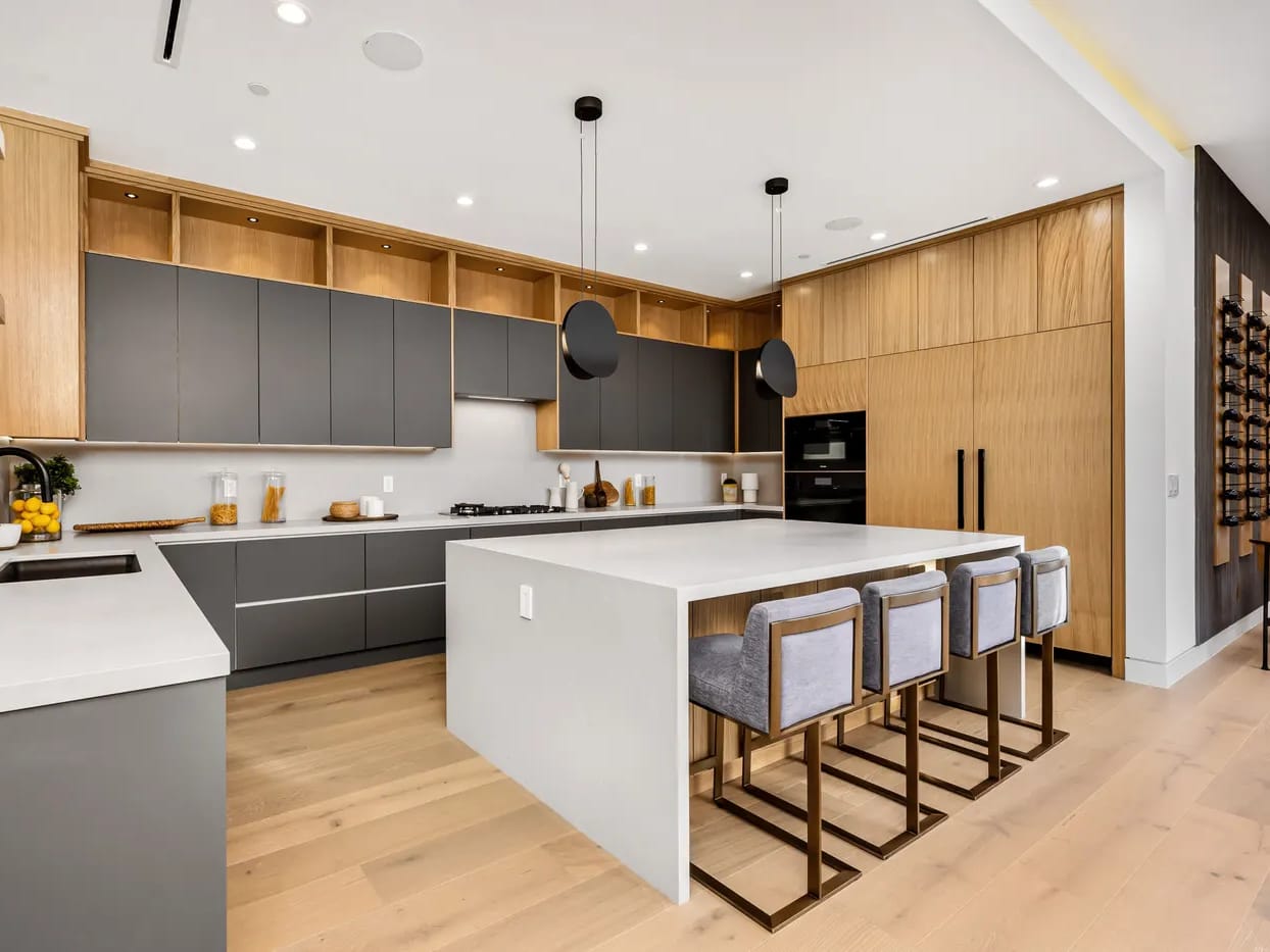 Stylish modern kitchen styled for short-form social media content